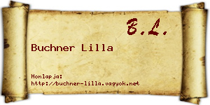Buchner Lilla névjegykártya